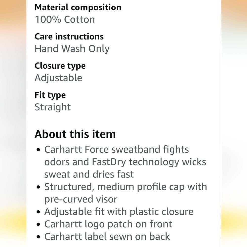 Carhartt Force Canvas Mesh-Back C Patch Cap - Picture 3 of 5